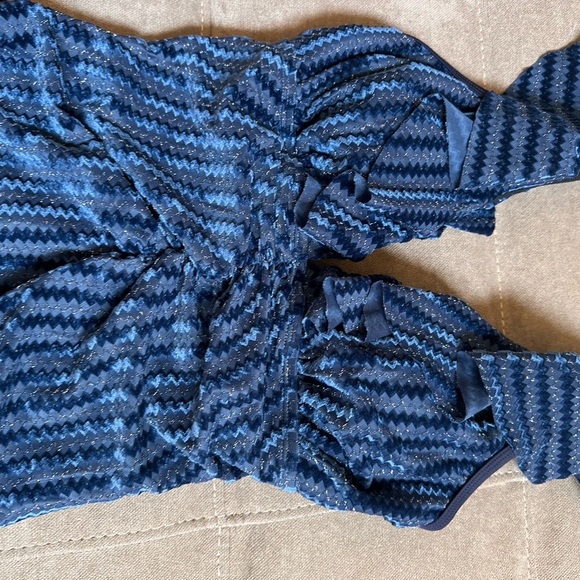 Cupshe Blue One Piece Bodysuit with Ruffled Straps - Picture 3 of 9